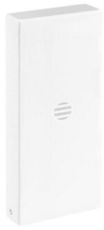 Rechthoekige pu & metalen sleutelhanger - maat One size Zwart