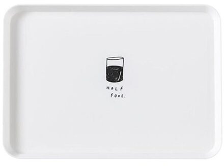 Rechthoekige Thuis Eenvoudige Ontbijt Plaat Nordic Stijl Plastic Dessert Kleine Lade Multifunctionele Creatieve Lade cup