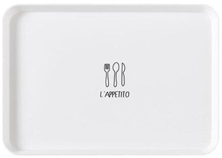 Rechthoekige Thuis Eenvoudige Ontbijt Plaat Nordic Stijl Plastic Dessert Kleine Lade Multifunctionele Creatieve Lade tableware