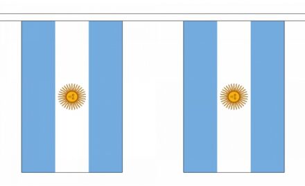 Rechthoekige vlaggenlijn Argentinie
