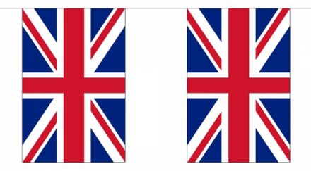 Rechthoekige vlaggenlijn Engeland
