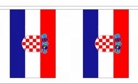 Rechthoekige vlaggenlijn Kroatie