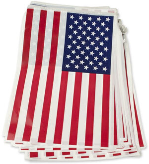 Rechthoekige vlaggenlijn USA 7 m Multi