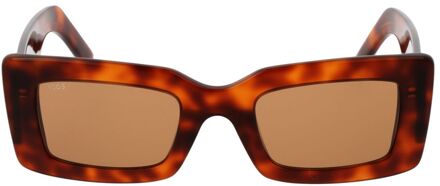 Rechthoekige Zonnebril Bruin