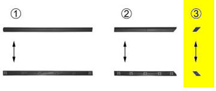 RECHTS ACHT.SPAT.SIERLIJST 4/5-deurs ZWART 53 MM