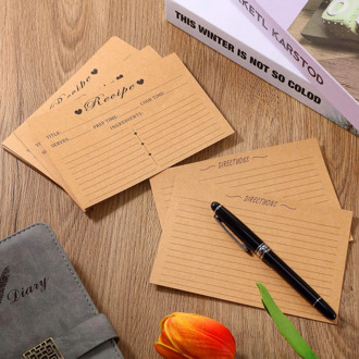 Recipe Cards - 50 Double Sided Cards 4x6 inches Thick Card Stock Easy To Write, Perfect for Recipe Box & Recipe Binder