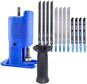 Reciprozaag Adapter Elektrische Boor Gemodificeerde Zag Attachment Elektrische Boor Reciprozaag Converter Met Zaagblad 4 reeks Blades