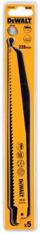 Reciprozaagblad Hout Dt2349-qz - 228mm - 6tpi - Bi-metaal - 5 Stuks