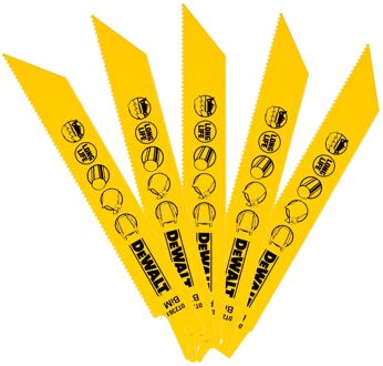 Reciprozaagblad Metaal Dt2361-qz - 152mm - 14tpi - Bi-metaal - 5 Stuks