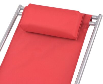 Reclining Deck Chairs 2 pcs Red Steel 69x61x94 cm