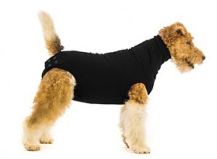recovery suit hond zwart m 55-69 cm