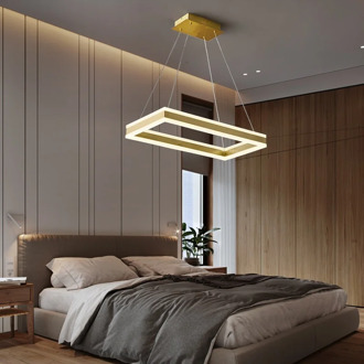 Rectangle/Square LED Chandelier Living room bedroom dining room study chandeliers Commercial & Office Lighting