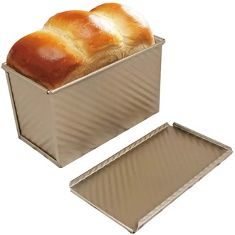 Rectangular Carbon Steel Non-stick Toast Box Mold with Cover Bread Mold Eco-Friendly Toast Baking Tools for Cakes Toast Loaf Pan