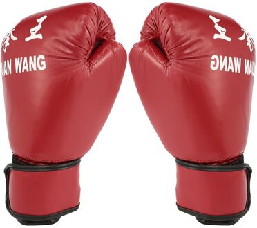 Red & Black Volwassen Bokshandschoenen Professionele Zandzak Liner Handschoenen Kickboxing Handschoenen Pugilism Mannen Vrouwen Training Vechten Tool Rood