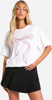 Red Bow Baby T-Shirt, White - L