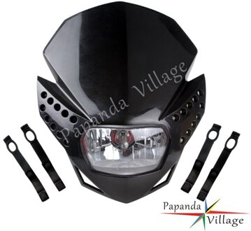 Red Dual Sport Motorfiets Kuipje Enduro Motocross Dirt Bike Koplamp Voor Yamaha Honda CRF 230F 50F CRM FMX CR XR zwart