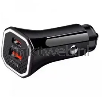 Red Origineel Red Point Autolader 1x Usb-C 1x Usb-A zwart