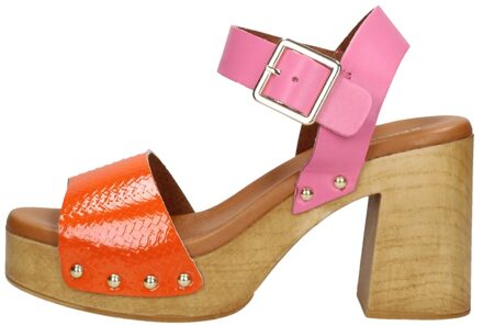 Red Rag Sandalen Hak Oranje - 39
