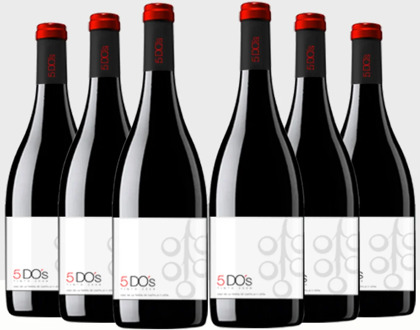 Red wine 5DO's, Tempranillo, Mencia, Juan Garcia, Tinta de Toro, Tinto Fino (6 bot x 0,75L.)