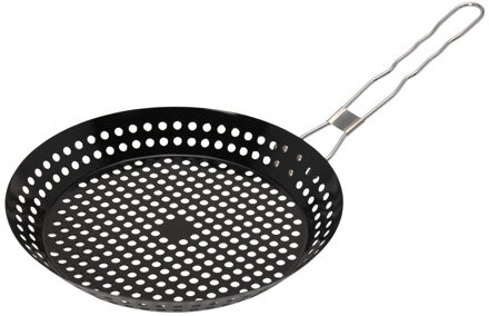 Redcliffs Barbecue/BBQ grillpan 30 cm keuken benodigdheden - Barbecuepannen Zwart