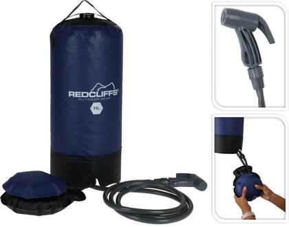 Redcliffs Camping douche met pomp 11 Liter zwart