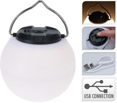 Redcliffs Camping lamp rond met haak USB-C wit
