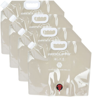 Redcliffs Opvouwbare jerrycan/watertank - 4x - 8 liter - met tapkraantje - camping