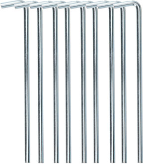 Redcliffs tentharingen - pennen - 10x - zilver - metaal - 23 cm - voor diverse ondergronden