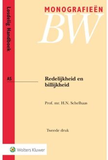 Redelijkheid en billijkheid - Boek H.N. Schelhaas (9013133533)