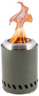 Redfire Volcano Pellet - Tafelhaard S - Olijf groen - RVS - 18,7x14x18,7 cm - Small