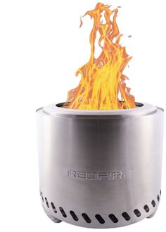 Redfire Volcano Pellet - Vuurhaard L - Zilver - RVS - 32x38x32 cm - Large