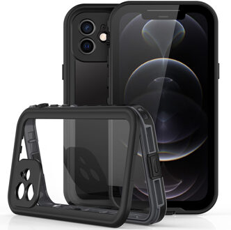 Redpepper Dot Plus Waterproof Backcover iPhone 12 hoesje - Zwart