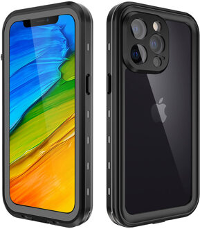 Redpepper Dot Plus Waterproof Backcover voor de Apple iPhone 13 Pro - Zwart