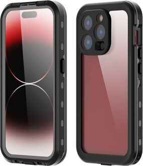 Redpepper Dot Plus Waterproof Backcover voor de Apple iPhone 15 Pro - Zwart