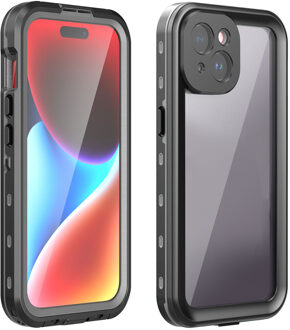 Redpepper Dot Plus Waterproof Backcover voor de Apple iPhone 15 - Zwart