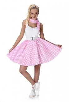 REDSUN - KARNIVAL COSTUMES - Licht roze 50's kostuum voorvrouwen - M - Volwassenen kostuums