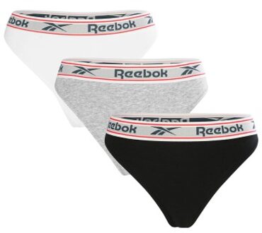 Reebok 3 stuks Alyce Thong Versch.kleure/Patroon,Grijs,Zwart - Small