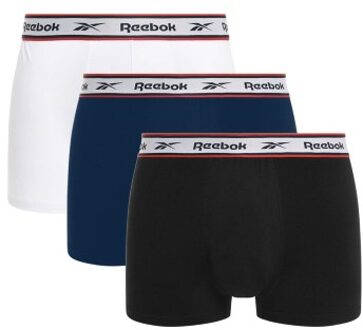 Reebok 3 stuks Barlow Sports Trunk * Actie * Zwart,Versch.kleure/Patroon,Grijs - Small,Medium,Large,X-Large