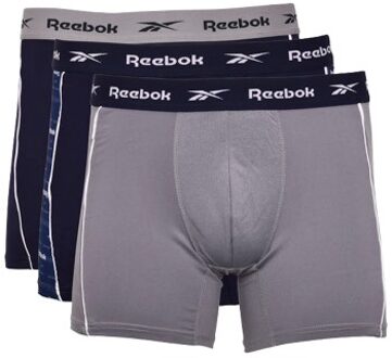 Reebok 3 stuks Jagger Medium Sports Trunk * Actie * Blauw,Versch.kleure/Patroon,Grijs - Small