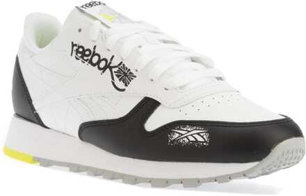 Reebok Classic Leather herenschoenen in wit, zwart Zwart en zilver