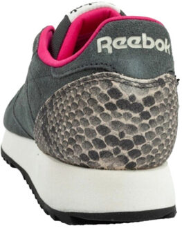 Reebok Dames classic ripple slangenleer ecologisch leren trainers Grijs - 41,5