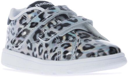 Reebok Girl's Reebok Classics Infant Royal Complete CLN 2 Trainers in White Black - maat Zwart en zilver