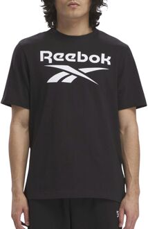 Reebok Grote Gestapelde Logo T-shirt Reebok , Black , Heren - XL