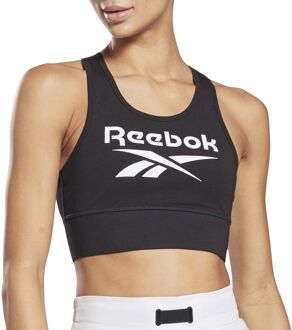 Reebok Identity Big Logo Sportbeha Dames zwart - wit