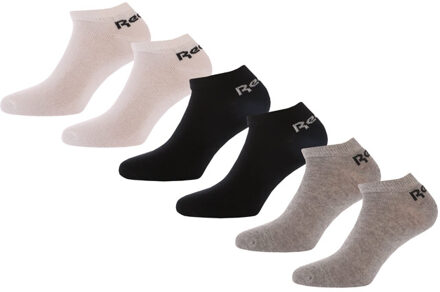 Reebok no-showsokken voor heren, set van 3, zwart-grijs-wit Zwart/wit