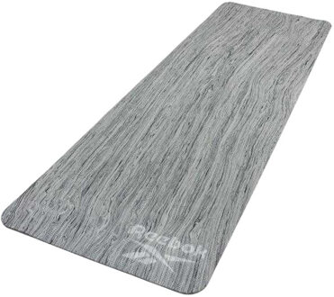 Reebok Tpe houtnerf effect yoga mat - maat One size Grijs