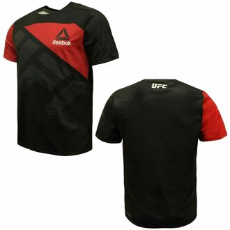 Reebok UFC Heren Zwart/Rood T-Shirt - maat M