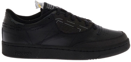 Reebok Zwarte Leren Sneakers Reebok , Black , Heren - 43 EU