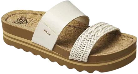 Reef Cushion Vista Hi Slippers Dames wit - bruin - 38
