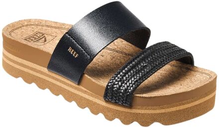 Reef Cushion Vista Hi Slippers Dames zwart - lichtbruin - 38